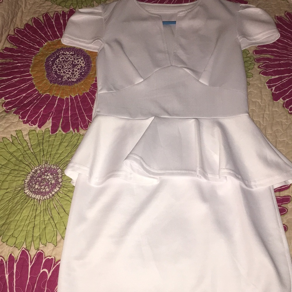 White mini dress